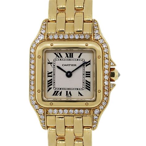 cartier pantier watch|cartier panthere diamond bezel.